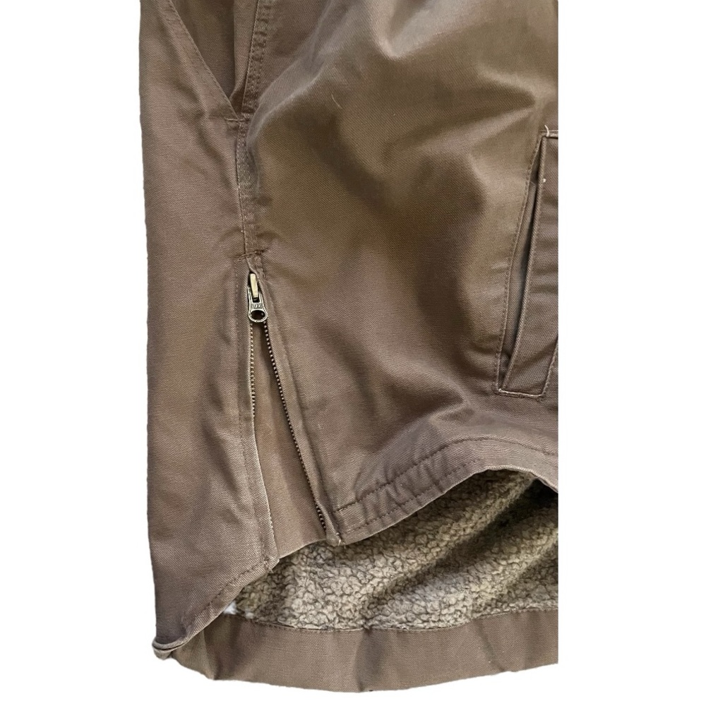 Berne Brown Sherpa Lined Canvas Jacket Hooded Size Men’s 3XL Workwear outdoors - Picture 5 of 9